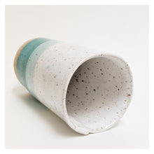 Load image into Gallery viewer, Tall Tumbler - Turquoise &amp; White
