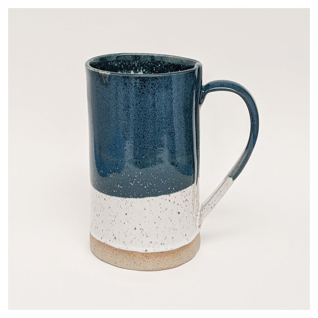 Beer Stein - Teal & White